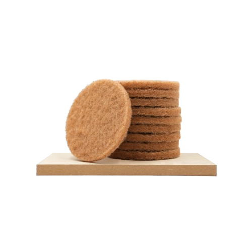 Pad 10 Pcs - Diam 5.9 inch 150 x 10 mm - Beige / Piece Maker Mart