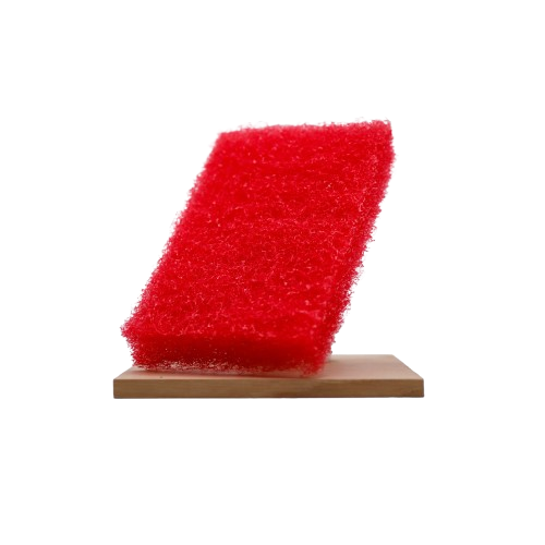Pad for scrubby - 9.5 15.5 cm - Red / Piece Maker Mart
